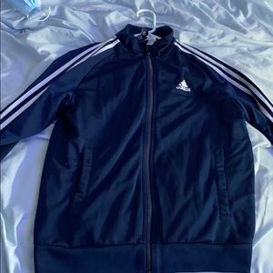 Navy blue adidas zip up sweater